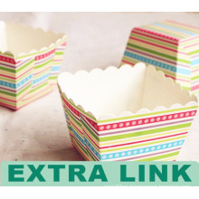 Mini New Arrival Low Price Colorful Wholesale Grade Square Paper Cup For Cake